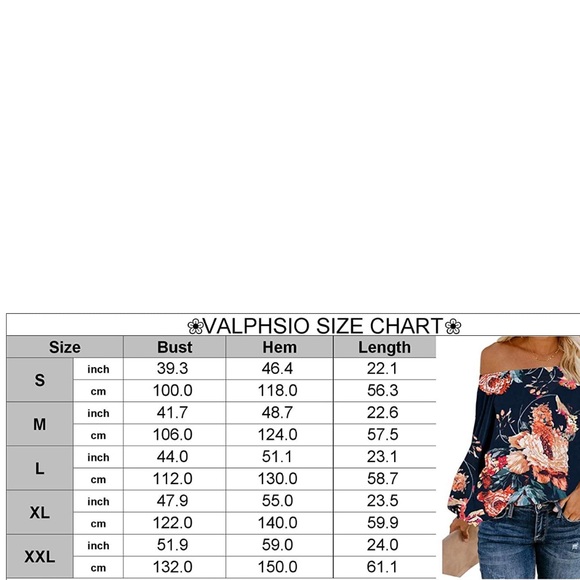 Super cute woman off shoulder floral blouse - Picture 14 of 14